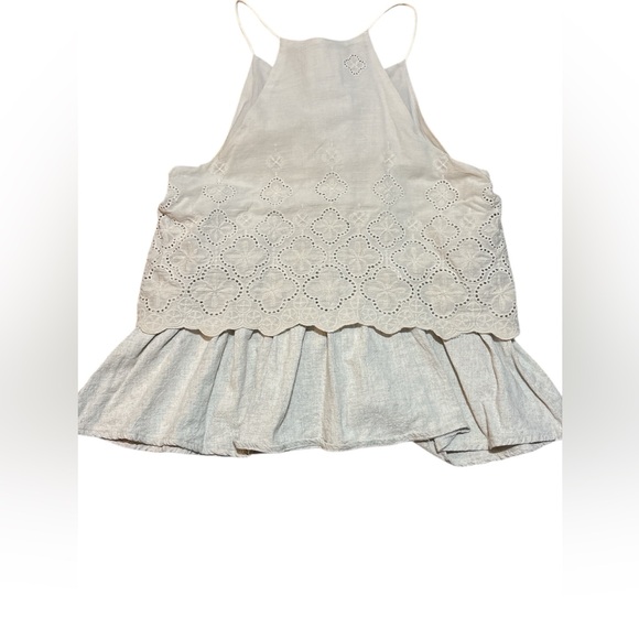 Anthropologie Moon River Tiered Eyelet Tank - Picture 3 of 3